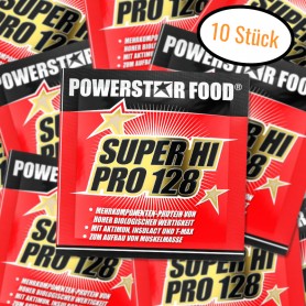 SUPER HI PRO 128 - Mehrkomponenten Protein - 10 x 30 g Proben