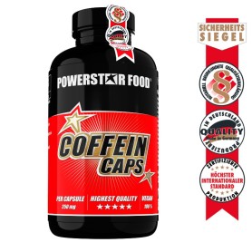 COFFEIN CAPS - Hochdosiert mit 250mg Koffein - 100 Kapseln