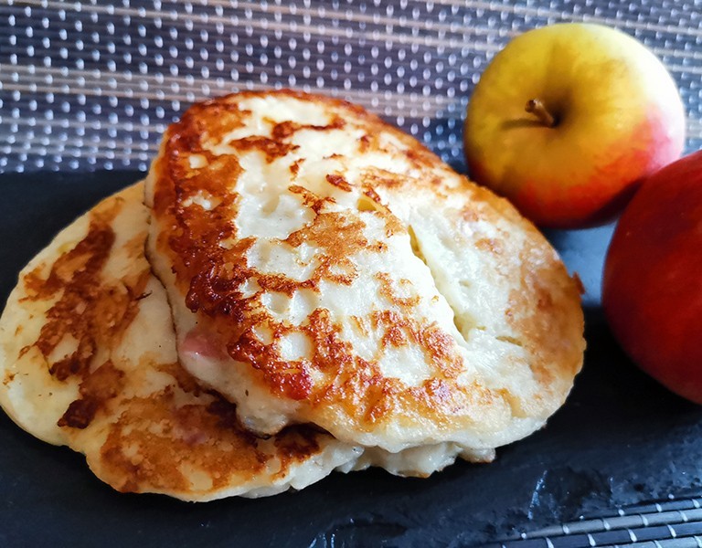 Recette du mois de janvier 2021 - Partie 2- Blinis aux pommes et fromage blanc